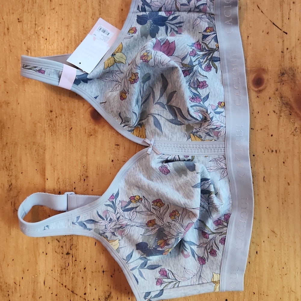 NWT Cacique Unlined Full Coverage No Wire Bra Size 40F Floral Wireless